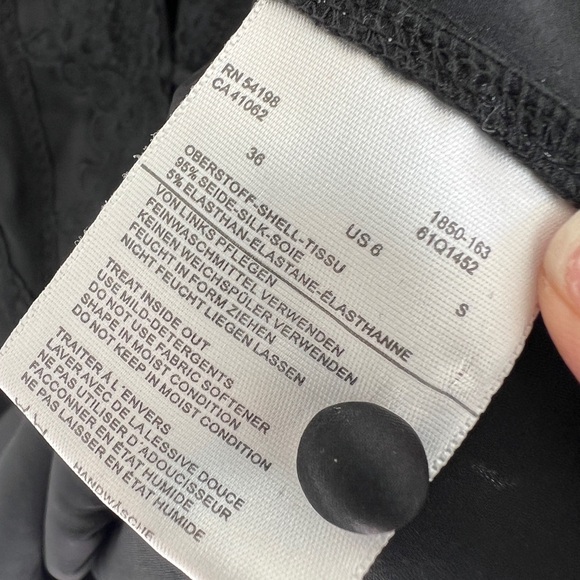 SONIA BOGNER black silk lace blouse / size 6 - Picture 5 of 7